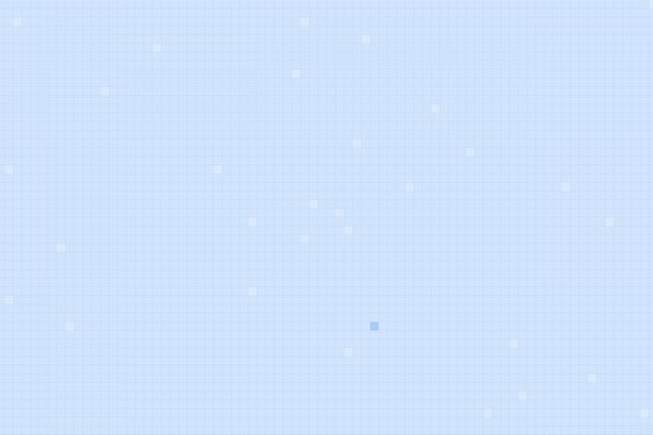 Pixels em um fundo xadrez azul
