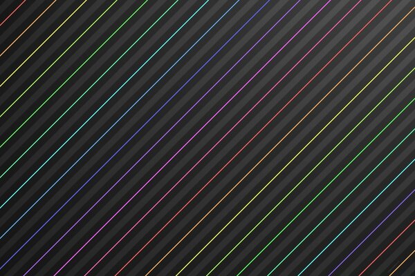 Listras coloridas em fundo preto