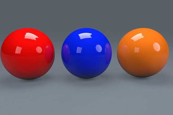 Gráficos 3D retratado bolas redondas
