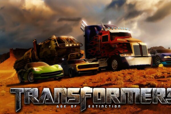 Personagens do filme Transformers na capa