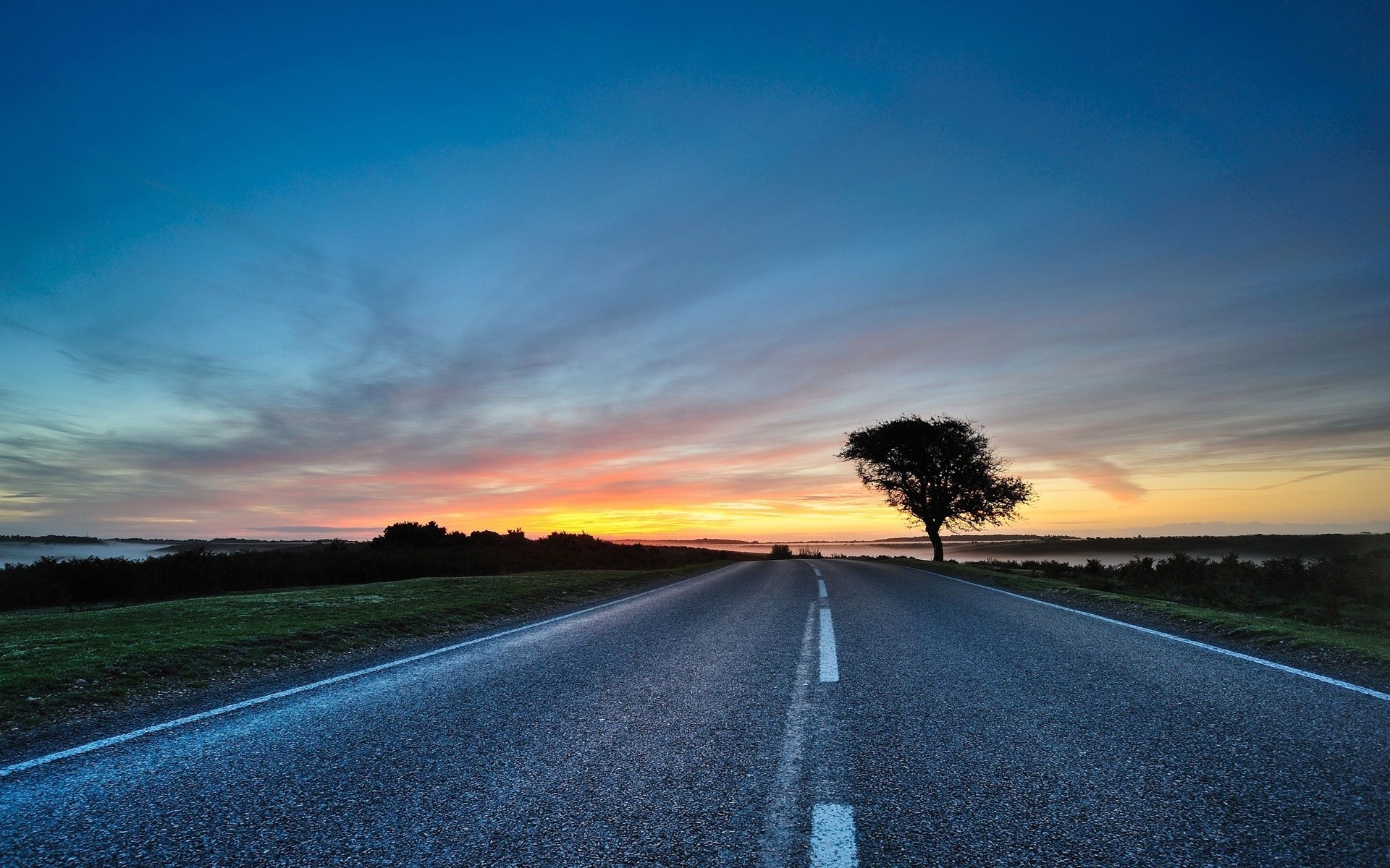 paisagens estrada asfalto rodovia paisagem pôr do sol céu guia viagem natureza sol rural amanhecer rua campo perspectiva longo cordas sistema de transporte