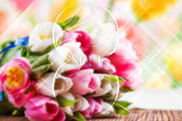 8 de março com as tulipas