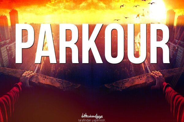 Imagem de Parkour na varanda ao pôr do sol