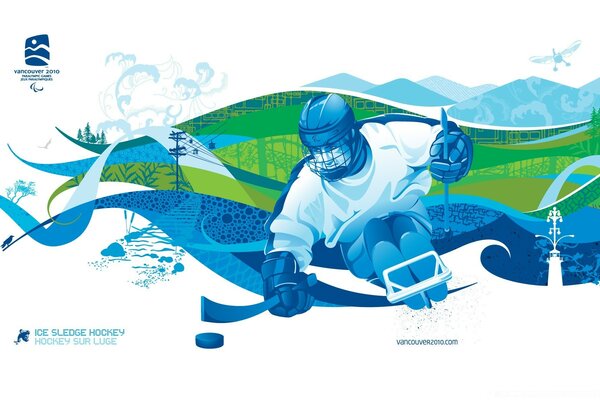 Ilustração com um homem esportivo na mesa
