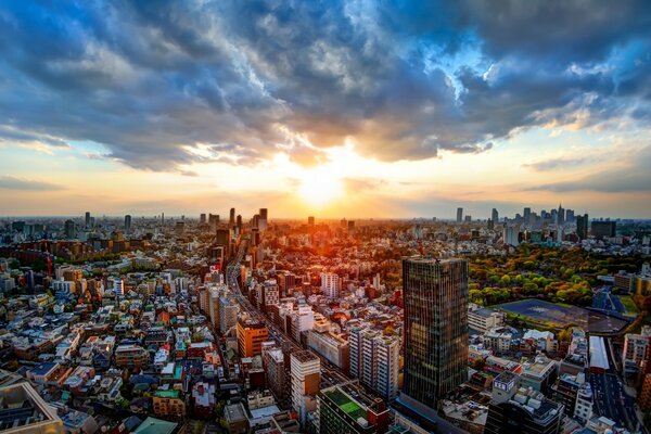 Paisagem urbana vista aérea